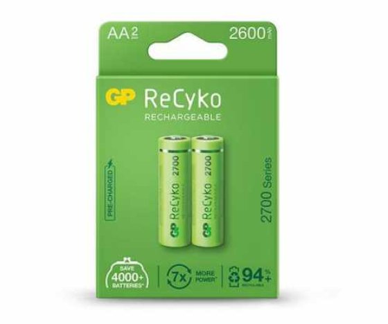 Acumulator R6 (AA) NiMH 2600mAh, 2 buc, GP ReCkyo